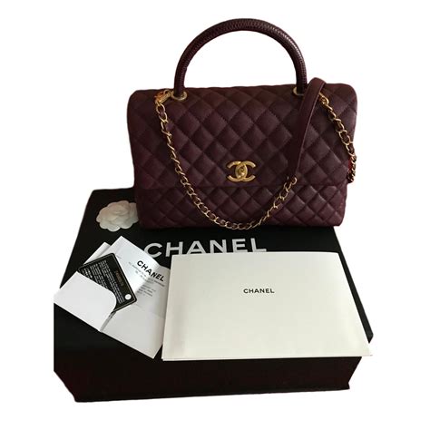 new chanel tote 2018|Chanel burgundy bag.